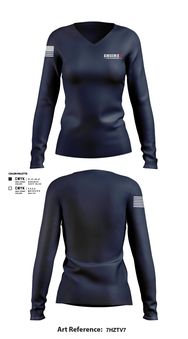 Womens Long Sleeve Vneck Shirt, Engine 6, , Teamtime, Team time, sublimation, custom sports apparel, team uniforms, spirit wear, spiritwear, sports uniforms, custom shirts, team store, custom team store, fundraiser sports, apparel fundraiser