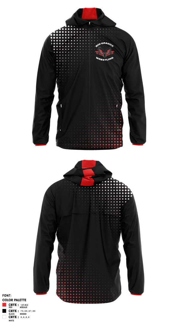 Windbreaker, Rio Grande high school, Wrestling, Teamtime, Team time, sublimation, custom sports apparel, team uniforms, spirit wear, spiritwear, sports uniforms, custom shirts, team store, custom team store, fundraiser sports, apparel fundraiser