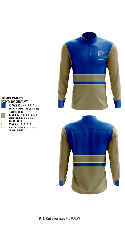 Severna Park High School Basketball 70217438 Quarter Zip Jacket - 1