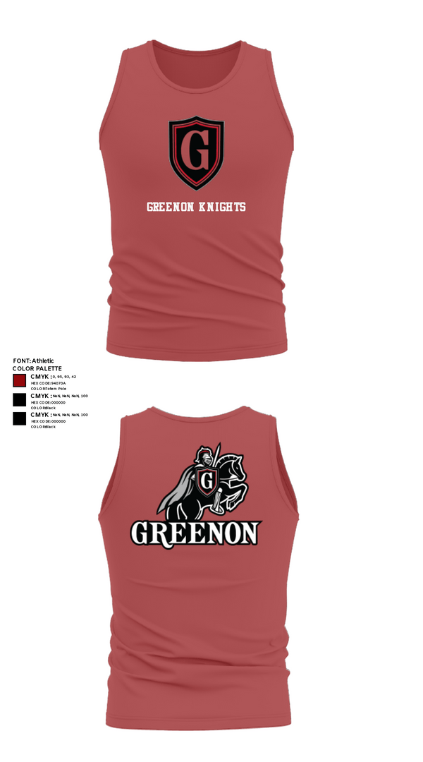 Tank Top, Greenon Knights, Women's Volleyball, Teamtime, Team time, sublimation, custom sports apparel, team uniforms, spirit wear, spiritwear, sports uniforms, custom shirts, team store, custom team store, fundraiser sports, apparel fundraiser