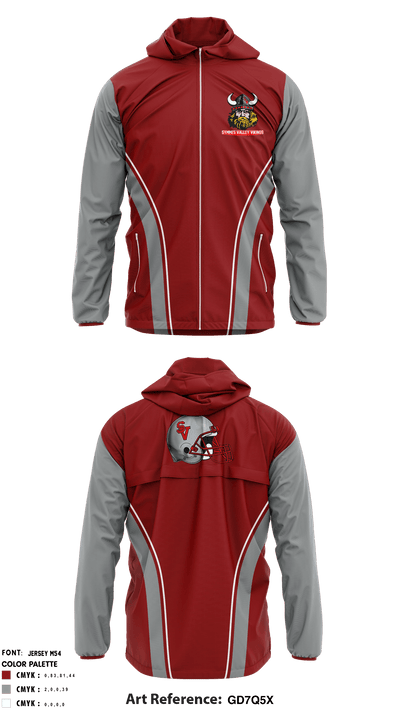 Symmes Valley Vikings 12457459 Windbreaker - 3