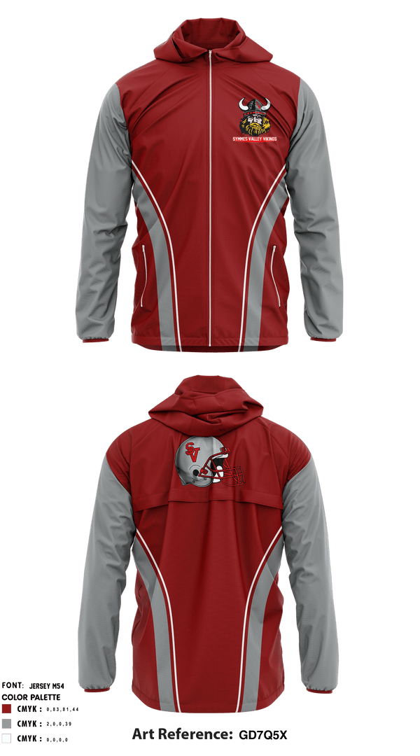 Windbreaker, Symmes Valley Vikings, Football, Teamtime, Team time, sublimation, custom sports apparel, team uniforms, spirit wear, spiritwear, sports uniforms, custom shirts, team store, custom team store, fundraiser sports, apparel fundraiser