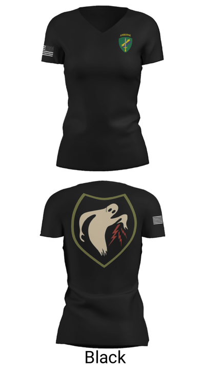 325th Tactical PSYOP Co. (A) 55785054 Women's Short Sleeve V-neck Shirt - 28