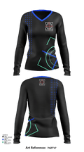 Triggered up 67978280 Women's Long Sleeve V-neck Shirt - 1