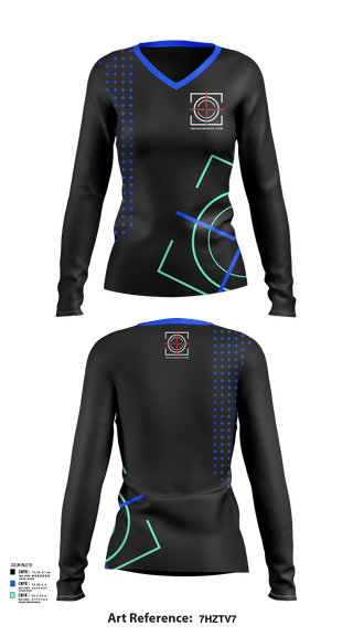 Womens Long Sleeve Vneck Shirt, Triggered up, , Teamtime, Team time, sublimation, custom sports apparel, team uniforms, spirit wear, spiritwear, sports uniforms, custom shirts, team store, custom team store, fundraiser sports, apparel fundraiser