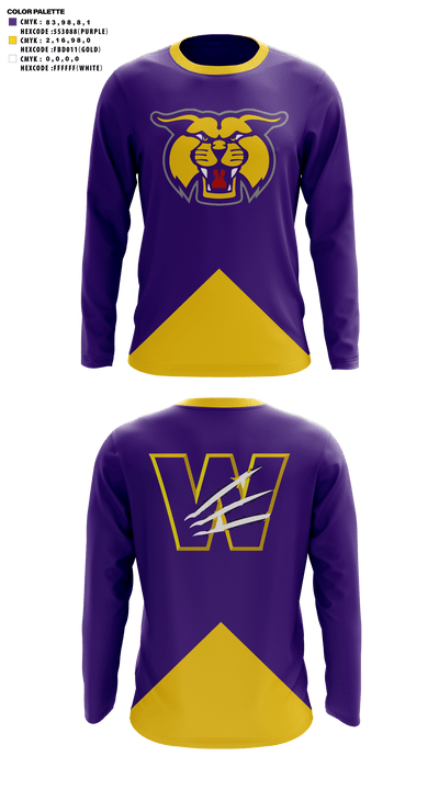 Wilder High School Cheer 27344083 Long Sleeve Performance Shirt - 41 (1)