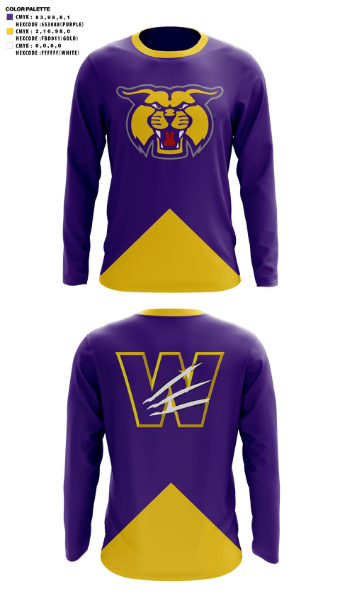 Long Sleeve Performance Shirt, Wilder High School Cheer, Cheer, Teamtime, Team time, sublimation, custom sports apparel, team uniforms, spirit wear, spiritwear, sports uniforms, custom shirts, team store, custom team store, fundraiser sports, apparel fundraiser