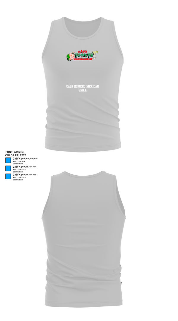 Tank Top, Casa Romero mexican grill, , Teamtime, Team time, sublimation, custom sports apparel, team uniforms, spirit wear, spiritwear, sports uniforms, custom shirts, team store, custom team store, fundraiser sports, apparel fundraiser