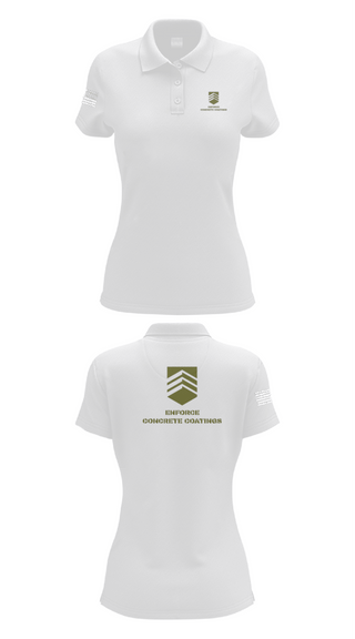 Womens Short Sleeve Performance Polo, ENFORCE CONCRETE COATINGS, , Teamtime, Team time, sublimation, custom sports apparel, team uniforms, spirit wear, spiritwear, sports uniforms, custom shirts, team store, custom team store, fundraiser sports, apparel fundraiser