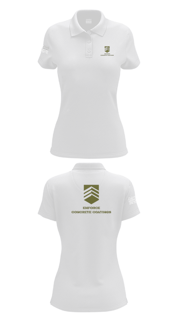 Womens Short Sleeve Performance Polo, ENFORCE CONCRETE COATINGS, , Teamtime, Team time, sublimation, custom sports apparel, team uniforms, spirit wear, spiritwear, sports uniforms, custom shirts, team store, custom team store, fundraiser sports, apparel fundraiser