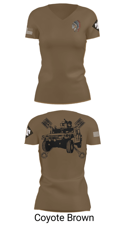 FMS 1, OKARNG 20204603 Women's Short Sleeve V-neck Shirt - 8
