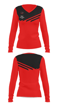 North Senior High School Track 89909632 Women's Long Sleeve V-neck Shirt - 28