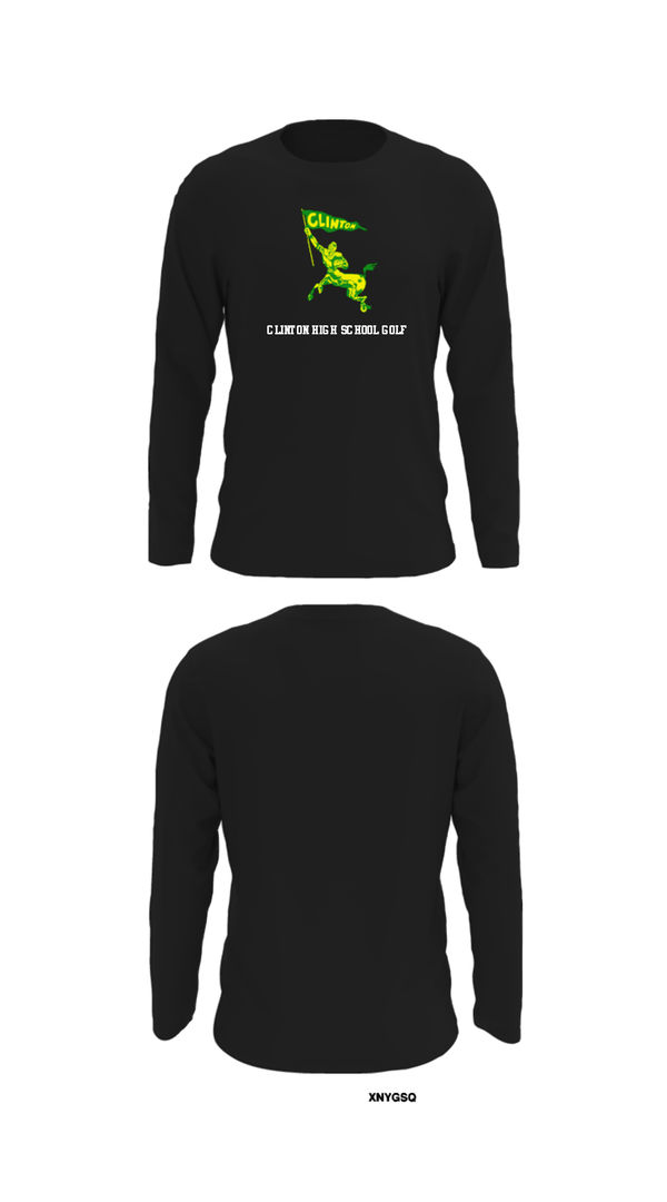 Long Sleeve Performance Shirt, Clinton High School Golf, Golf, Teamtime, Team time, sublimation, custom sports apparel, team uniforms, spirit wear, spiritwear, sports uniforms, custom shirts, team store, custom team store, fundraiser sports, apparel fundraiser