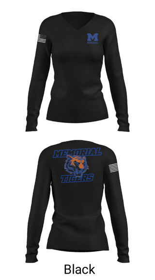 Womens Long Sleeve Vneck Shirt, Reitz Memorial High School Golf, Golf, Teamtime, Team time, sublimation, custom sports apparel, team uniforms, spirit wear, spiritwear, sports uniforms, custom shirts, team store, custom team store, fundraiser sports, apparel fundraiser