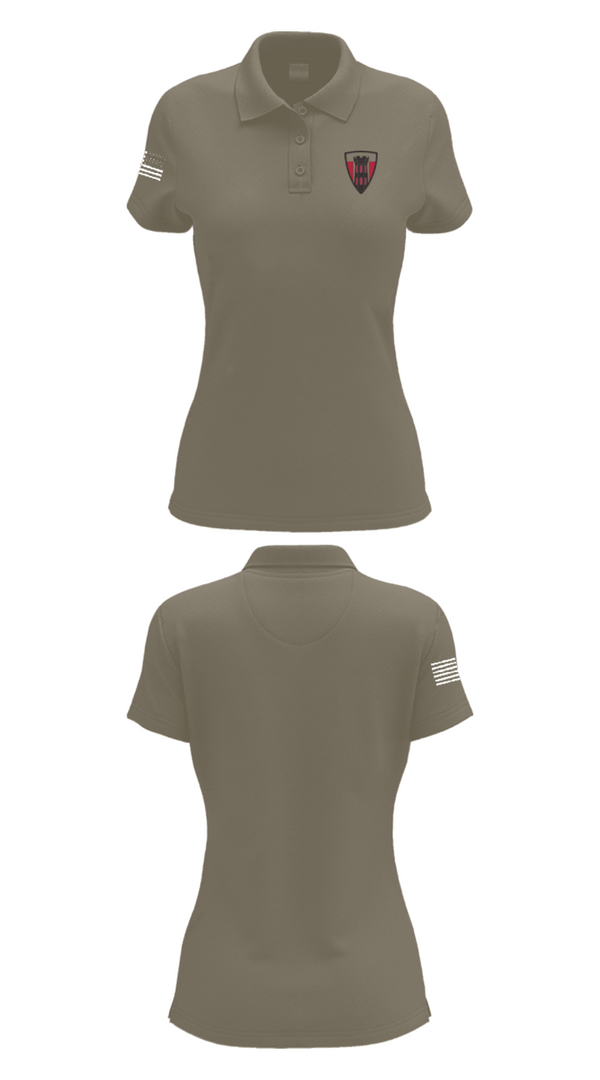 Womens Short Sleeve Performance Polo, 111th ACP, National Guard, Teamtime, Team time, sublimation, custom sports apparel, team uniforms, spirit wear, spiritwear, sports uniforms, custom shirts, team store, custom team store, fundraiser sports, apparel fundraiser