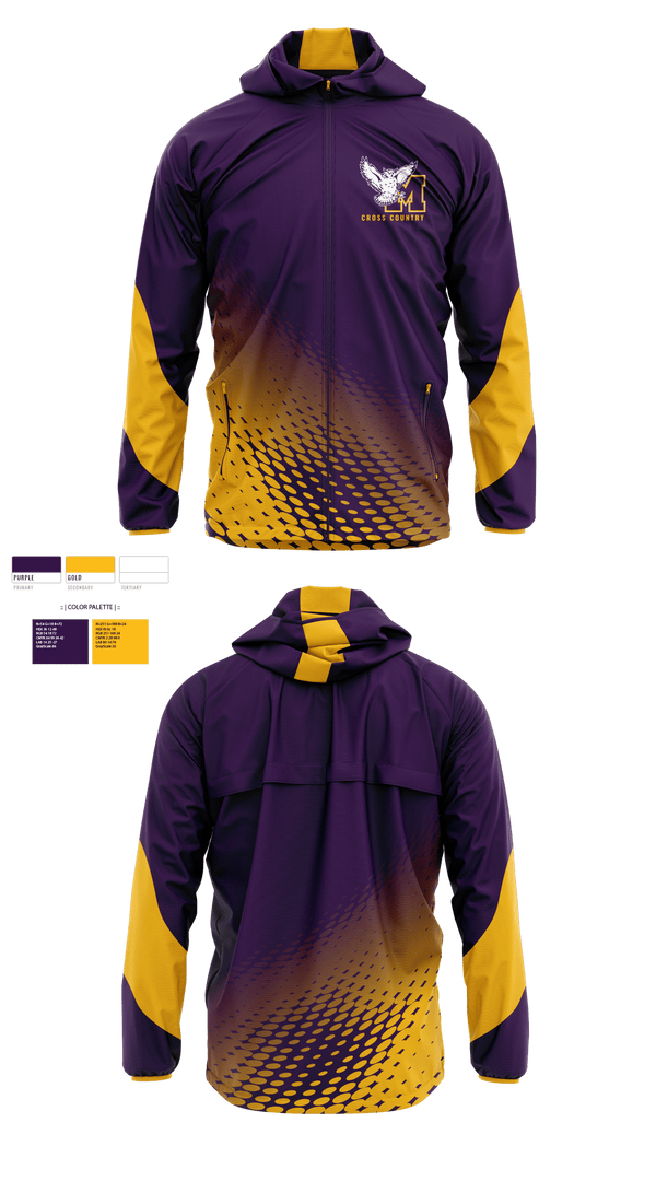Windbreaker, Monticello High School Cross Country, Cross Country, Teamtime, Team time, sublimation, custom sports apparel, team uniforms, spirit wear, spiritwear, sports uniforms, custom shirts, team store, custom team store, fundraiser sports, apparel fundraiser