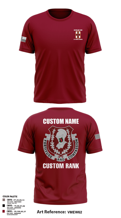 1st Medical Brigade 47127889 Short Sleeve Performance Shirt - 22