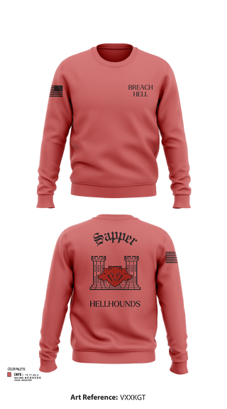 Crew Neck Sweatshirt, 811th EN CO, , Teamtime, Team time, sublimation, custom sports apparel, team uniforms, spirit wear, spiritwear, sports uniforms, custom shirts, team store, custom team store, fundraiser sports, apparel fundraiser