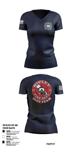 Womens Short Sleeve Vneck Shirt, Ripley vol. fire dept, Fire Department, Teamtime, Team time, sublimation, custom sports apparel, team uniforms, spirit wear, spiritwear, sports uniforms, custom shirts, team store, custom team store, fundraiser sports, apparel fundraiser