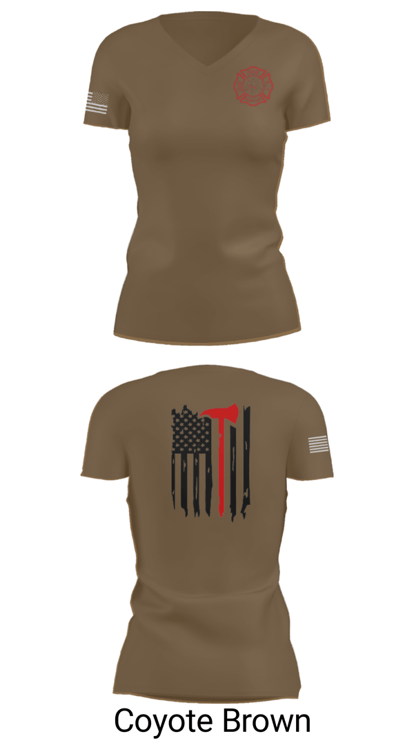 Women's Short Sleeve Vneck Shirt, Okay Fire & Rescue, Fire Department, Teamtime, Team time, sublimation, custom sports apparel, team uniforms, spirit wear, spiritwear, sports uniforms, custom shirts, team store, custom team store, fundraiser sports, apparel fundraiser