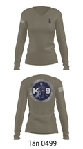 Los Alamitos Police K9 92789810 Women's Long Sleeve V-neck Shirt - 73