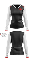Kirbyville High School Basketball 90960031 Women's Long Sleeve V-neck Shirt -1 1