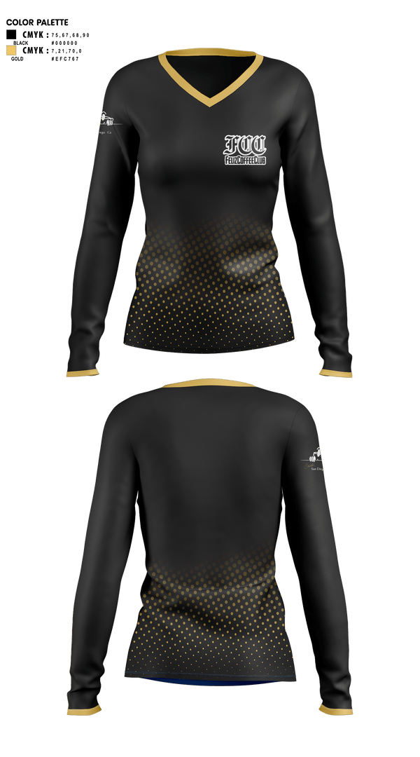 Womens Long Sleeve Vneck Shirt 1, FCC, , Teamtime, Team time, sublimation, custom sports apparel, team uniforms, spirit wear, spiritwear, sports uniforms, custom shirts, team store, custom team store, fundraiser sports, apparel fundraiser