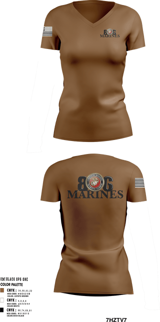 Women's Short Sleeve Vneck Shirt, 806 MarinesBoots and Badges of the South Plains, Fire Department, Teamtime, Team time, sublimation, custom sports apparel, team uniforms, spirit wear, spiritwear, sports uniforms, custom shirts, team store, custom team store, fundraiser sports, apparel fundraiser