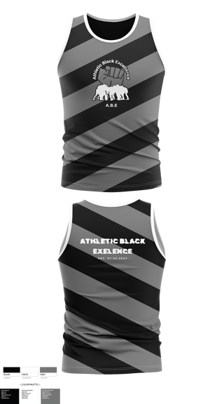 Tank Top, Athletic Black Excellence, Track & Field, Teamtime, Team time, sublimation, custom sports apparel, team uniforms, spirit wear, spiritwear, sports uniforms, custom shirts, team store, custom team store, fundraiser sports, apparel fundraiser