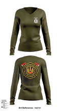 435th CTS 2997096 Women's Long Sleeve V-neck Shirt - 137