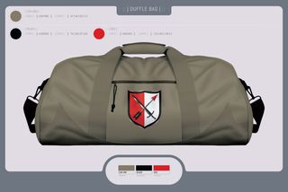 Duffle Bag, 31st Chemical Brigade, Army, Teamtime, Team time, sublimation, custom sports apparel, team uniforms, spirit wear, spiritwear, sports uniforms, custom shirts, team store, custom team store, fundraiser sports, apparel fundraiser