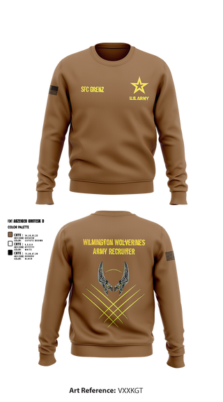 Crew Neck Sweatshirt, Wilmington Army Recruiting Station, Army, Teamtime, Team time, sublimation, custom sports apparel, team uniforms, spirit wear, spiritwear, sports uniforms, custom shirts, team store, custom team store, fundraiser sports, apparel fundraiser