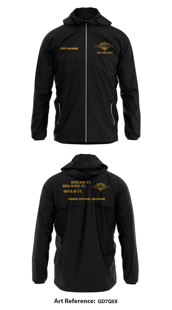 Windbreaker, Sutton Construction, , Teamtime, Team time, sublimation, custom sports apparel, team uniforms, spirit wear, spiritwear, sports uniforms, custom shirts, team store, custom team store, fundraiser sports, apparel fundraiser