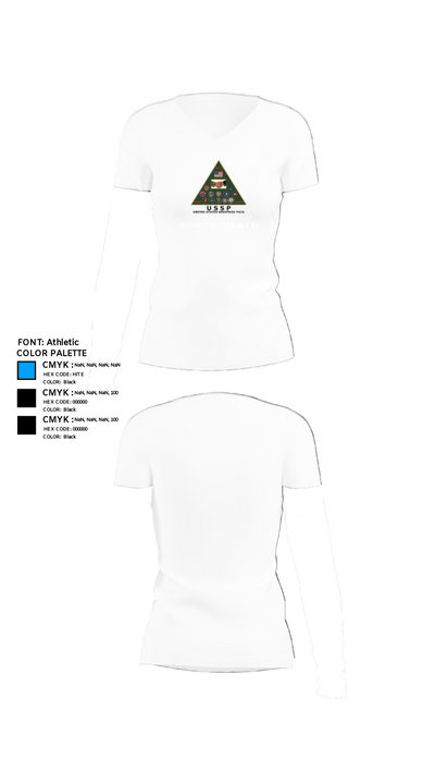 United States Sheepdog Pack 67380163 Women's Short Sleeve V-neck Shirt - 18