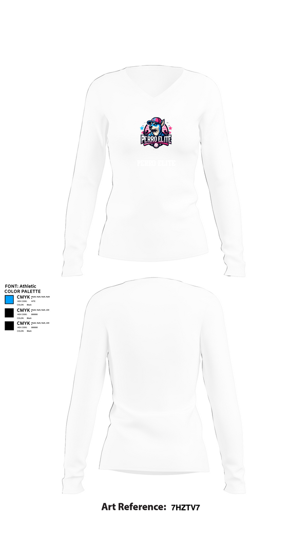 Womens Long Sleeve Vneck Shirt, PERRO ELITE, Baseball, Teamtime, Team time, sublimation, custom sports apparel, team uniforms, spirit wear, spiritwear, sports uniforms, custom shirts, team store, custom team store, fundraiser sports, apparel fundraiser