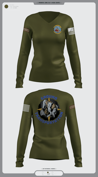 Women's Long Sleeve Vneck Shirt, 368 TRS, Air Force, Teamtime, Team time, sublimation, custom sports apparel, team uniforms, spirit wear, spiritwear, sports uniforms, custom shirts, team store, custom team store, fundraiser sports, apparel fundraiser