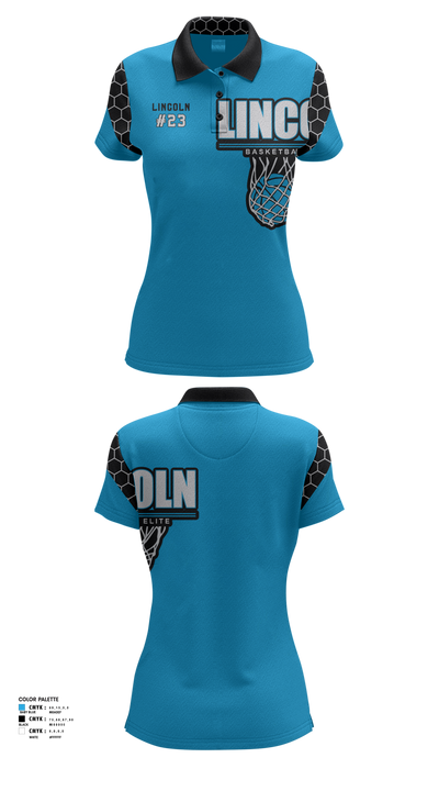 Lincoln Basketball Elite 18971847 Women's Short Sleeve Performance Polo  - 1