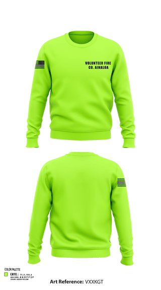 Crew Neck Sweatshirt, Volunteer Fire Co. Ainaloa, Fire Department, Teamtime, Team time, sublimation, custom sports apparel, team uniforms, spirit wear, spiritwear, sports uniforms, custom shirts, team store, custom team store, fundraiser sports, apparel fundraiser