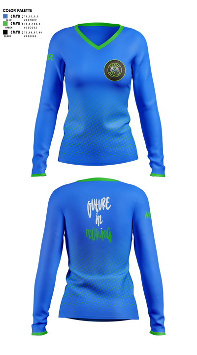 meana raptor 92307249 Women's Long Sleeve V-neck Shirt - 1