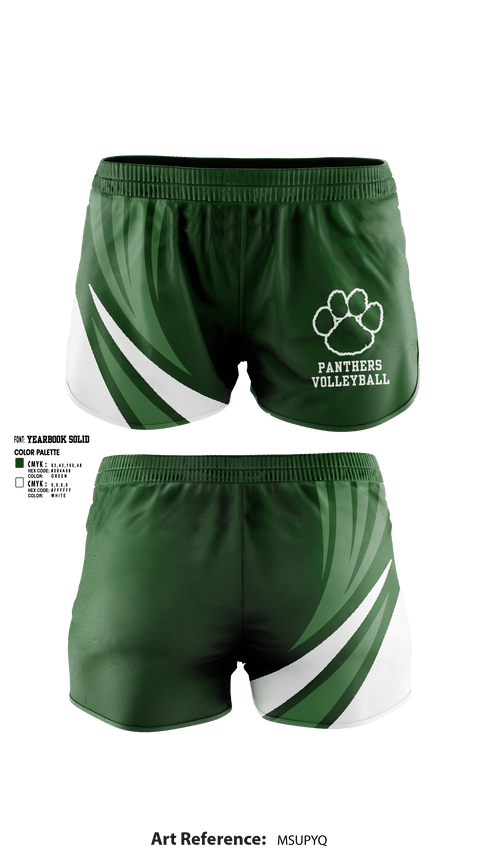 Womens Shorts, Panthers Volleyball, Women's Volleyball, Teamtime, Team time, sublimation, custom sports apparel, team uniforms, spirit wear, spiritwear, sports uniforms, custom shirts, team store, custom team store, fundraiser sports, apparel fundraiser
