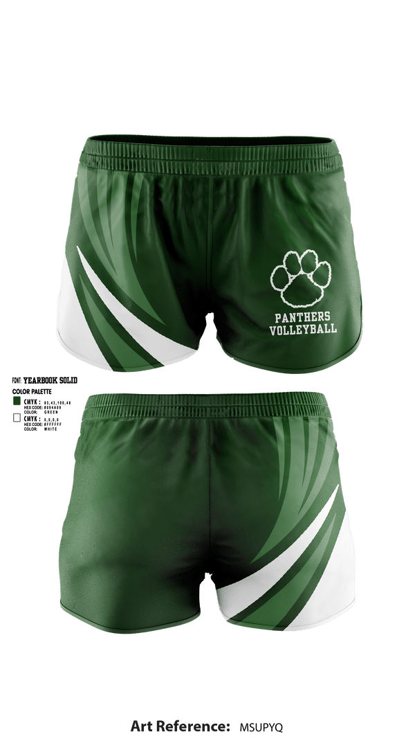 Womens Shorts, Panthers Volleyball, Women's Volleyball, Teamtime, Team time, sublimation, custom sports apparel, team uniforms, spirit wear, spiritwear, sports uniforms, custom shirts, team store, custom team store, fundraiser sports, apparel fundraiser