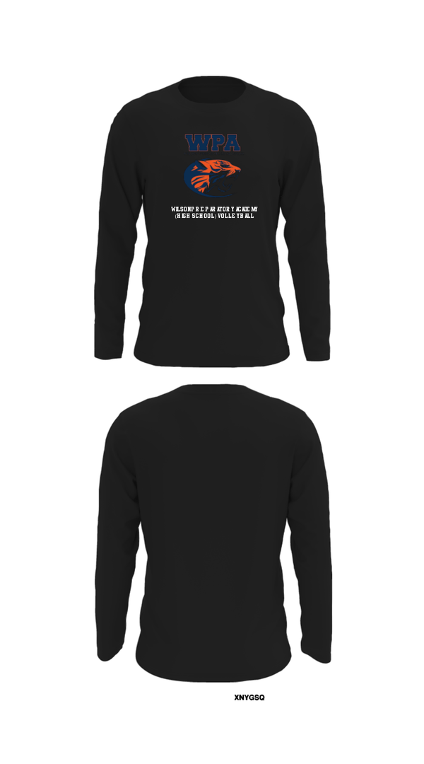 Long Sleeve Performance Shirt, Wilson Preparatory Academy (High School) Volleyball, Women's Volleyball, Teamtime, Team time, sublimation, custom sports apparel, team uniforms, spirit wear, spiritwear, sports uniforms, custom shirts, team store, custom team store, fundraiser sports, apparel fundraiser