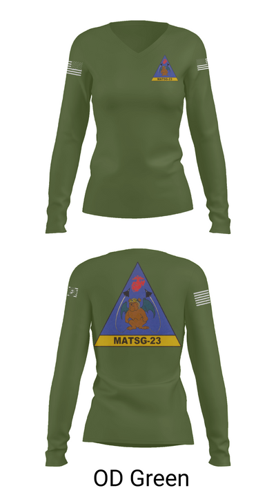 matsg-23 81067333 Women's Long Sleeve V-neck Shirt - 57
