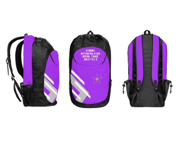 Gear Bag, Hiroshi Miyamura High School Track and Field, Track & Field, Teamtime, Team time, sublimation, custom sports apparel, team uniforms, spirit wear, spiritwear, sports uniforms, custom shirts, team store, custom team store, fundraiser sports, apparel fundraiser