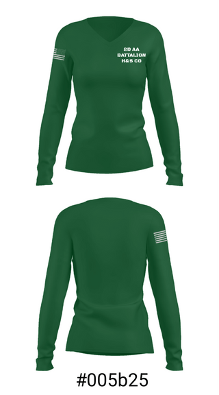Women's Long Sleeve Vneck Shirt, 2D AA BATTALION H&S CO, Marines, Teamtime, Team time, sublimation, custom sports apparel, team uniforms, spirit wear, spiritwear, sports uniforms, custom shirts, team store, custom team store, fundraiser sports, apparel fundraiser
