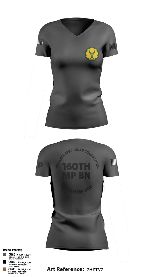 Womens Short Sleeve Vneck Shirt, 160th mp bn, Army, Teamtime, Team time, sublimation, custom sports apparel, team uniforms, spirit wear, spiritwear, sports uniforms, custom shirts, team store, custom team store, fundraiser sports, apparel fundraiser