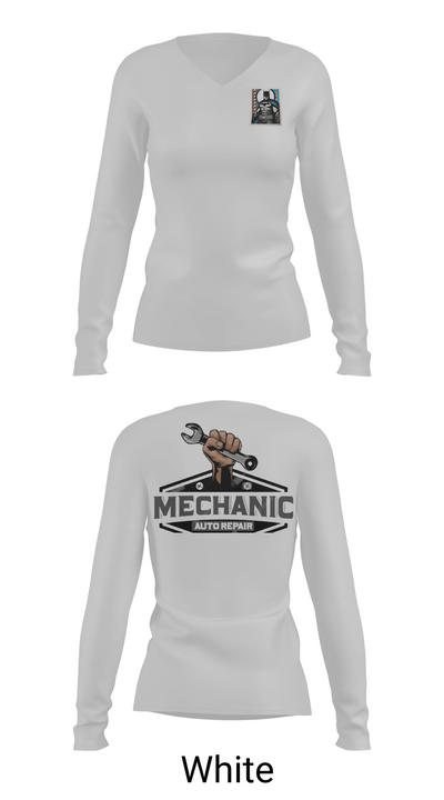 Castillo oil change 89672213 Women's Long Sleeve V-neck Shirt -1 16