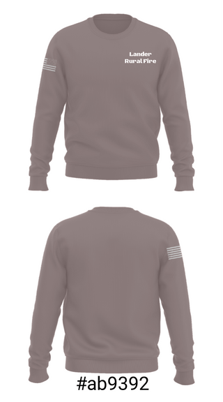 Crew Neck Sweatshirt, Lander Rural Fire, Fire Department, Teamtime, Team time, sublimation, custom sports apparel, team uniforms, spirit wear, spiritwear, sports uniforms, custom shirts, team store, custom team store, fundraiser sports, apparel fundraiser