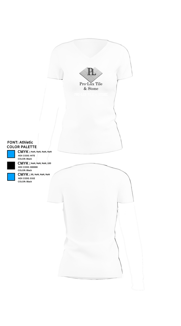 Womens Short Sleeve Vneck Shirt, Pro-Lux Tile & Stone, , Teamtime, Team time, sublimation, custom sports apparel, team uniforms, spirit wear, spiritwear, sports uniforms, custom shirts, team store, custom team store, fundraiser sports, apparel fundraiser