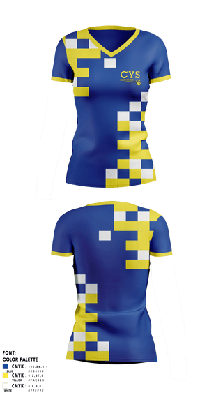 Womens Short Sleeve Vneck Shirt, ColdWater Cougara 'Shelby Youth Sports', Track & Field, Teamtime, Team time, sublimation, custom sports apparel, team uniforms, spirit wear, spiritwear, sports uniforms, custom shirts, team store, custom team store, fundraiser sports, apparel fundraiser